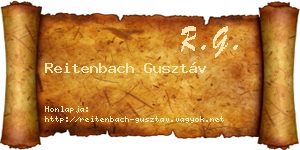 Reitenbach Gusztáv névjegykártya