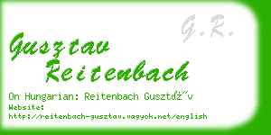 gusztav reitenbach business card